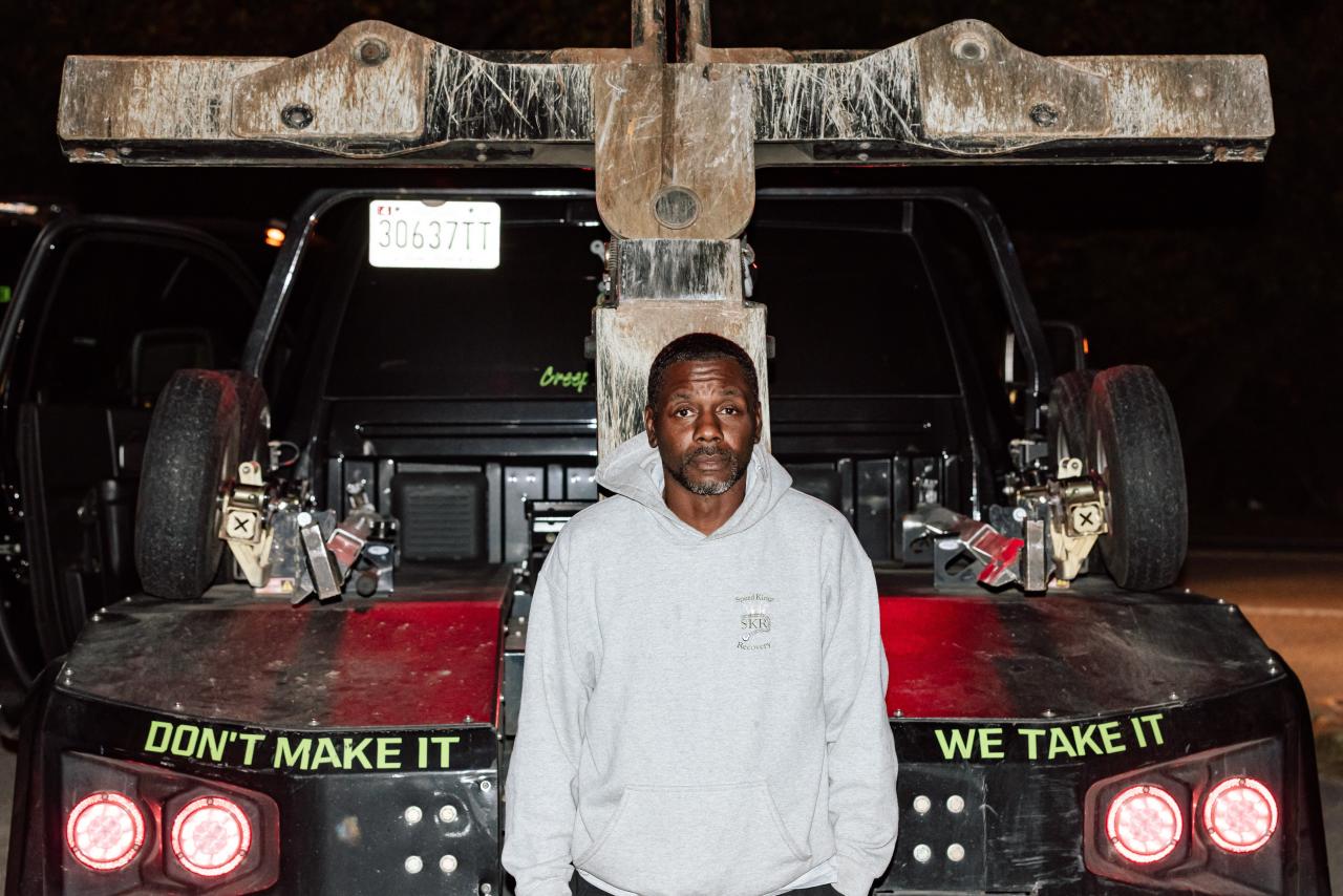 George Dowdy, a recovery agent for Speed Kingz Recovery, compares the work to ‘Where’s Waldo?’