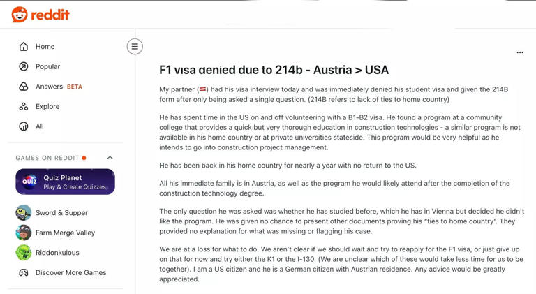 F-1 visa refused over the 'Will you return?' question: When the ...