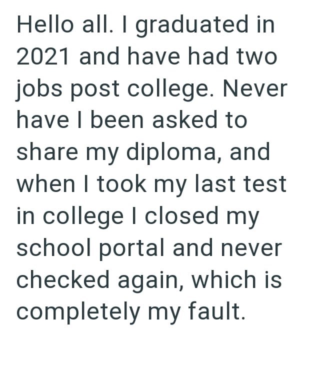 New employee discovers they never graduated from college after company ...