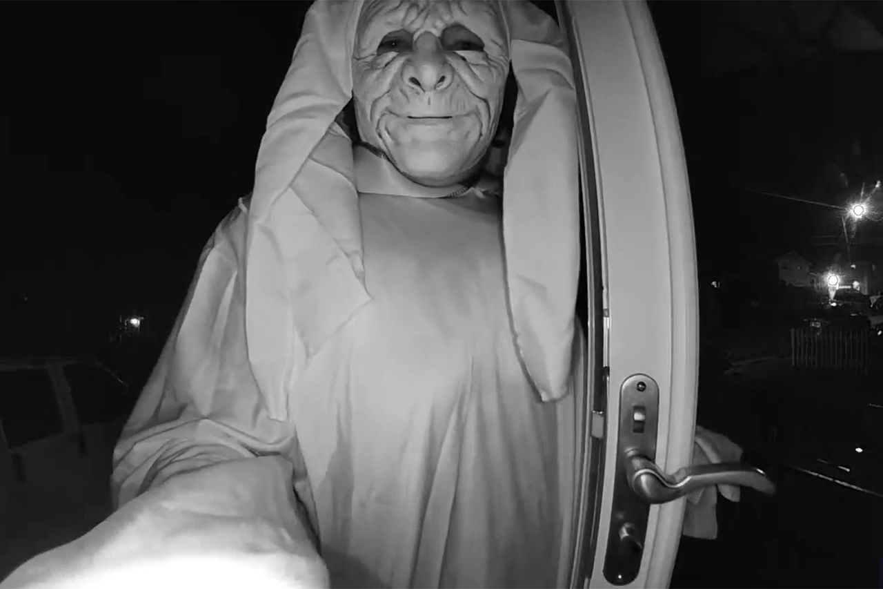 Chilling doorbell footage captures trio in Halloween masks threaten to kill widow, family