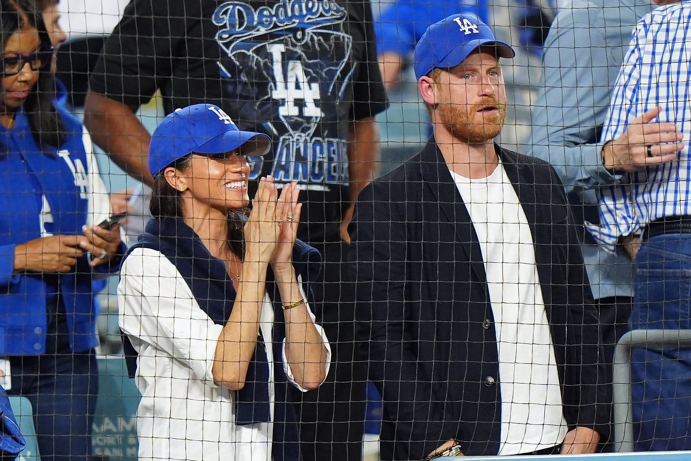 Harry and Meghan Attend Game 4 as Hollywood Stars Gather