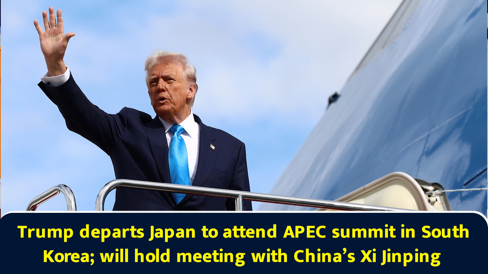 Trump departs Japan to attend APEC summit in South Korea; will hold ...