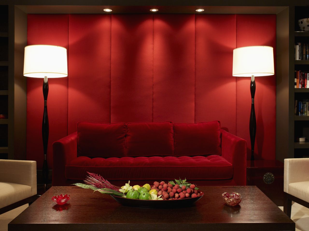 ugly red living room