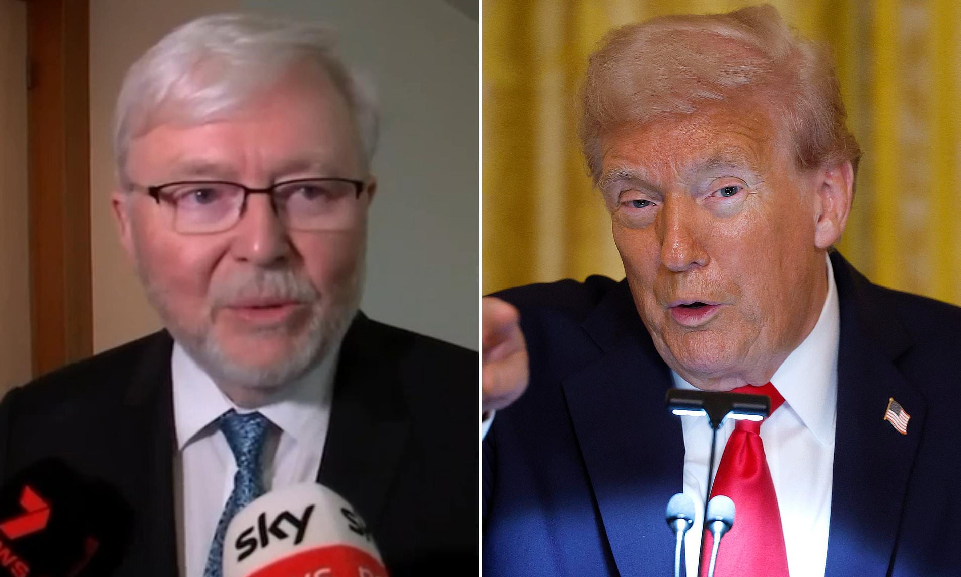 Kevin Rudd finally addresses THAT moment with Donald Trump during ...