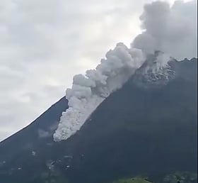 Mount Merapi, Indonesia's most active volcano, erupts