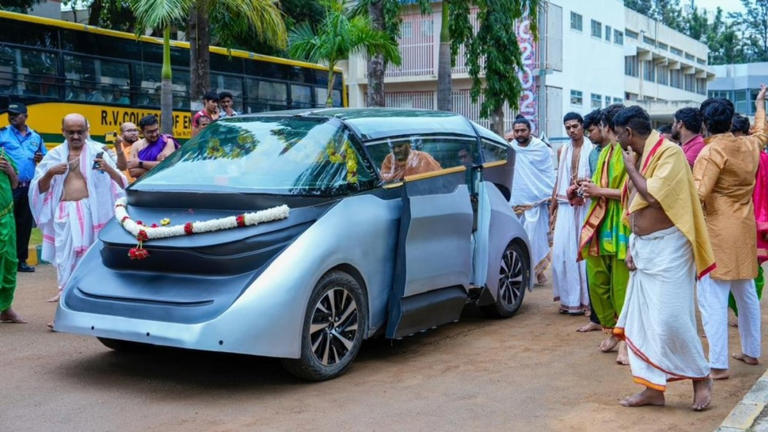 Wipro and IISc unveil indigenous driverless car in Bengaluru. (Image: X)