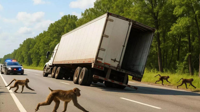 Monkey madness in Mississippi: Lab monkeys escape from truck after ...