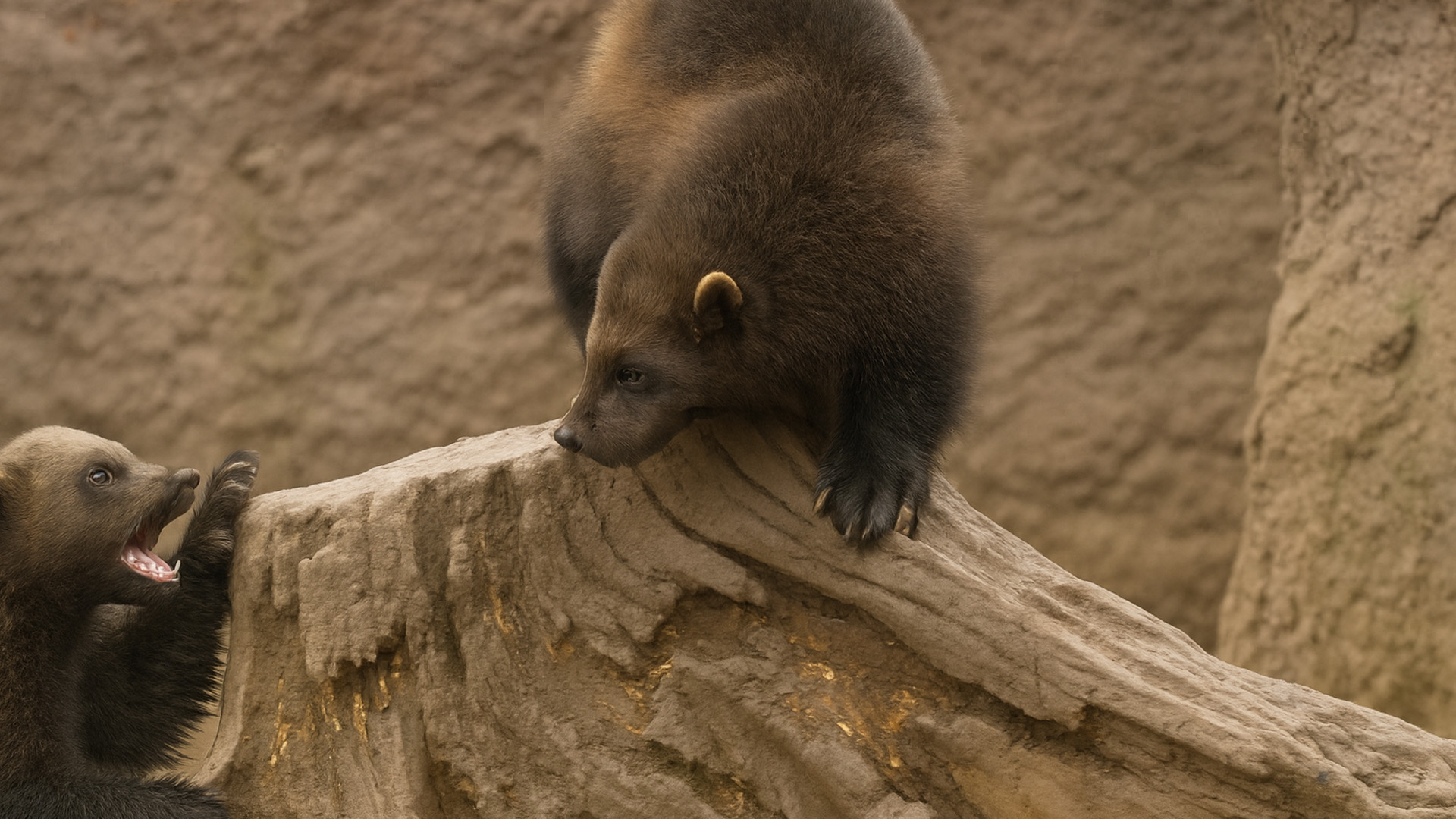 Playful and Wild: Young Wolverines Caught on Camera