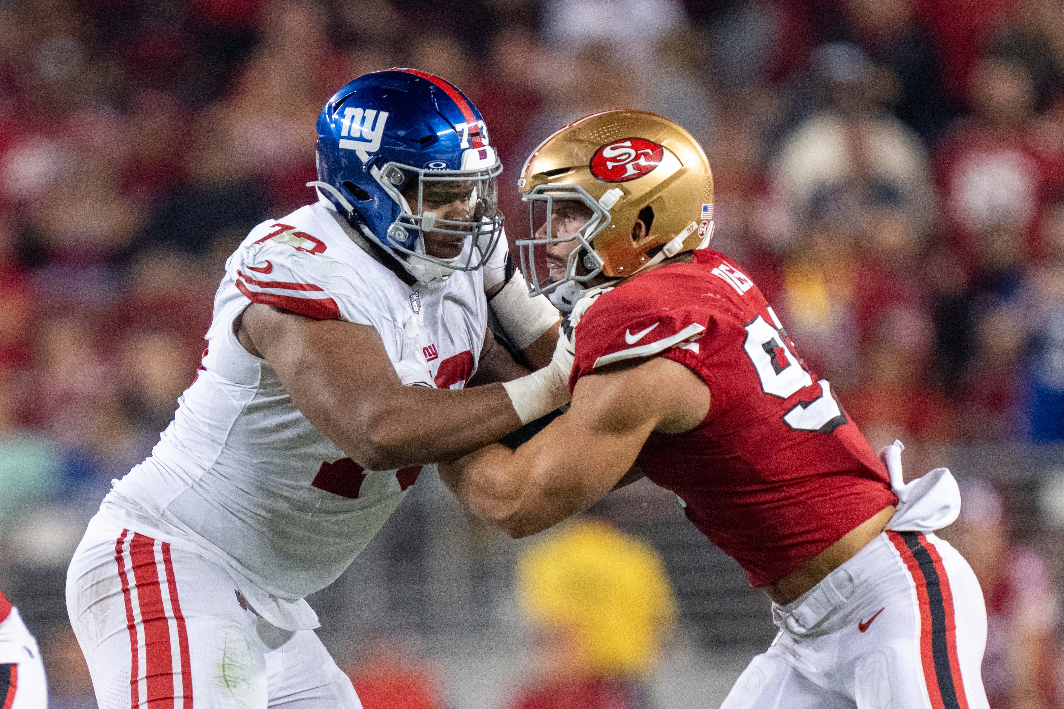 New York Giants' Evan Neal 'glued' to third team as struggles continue