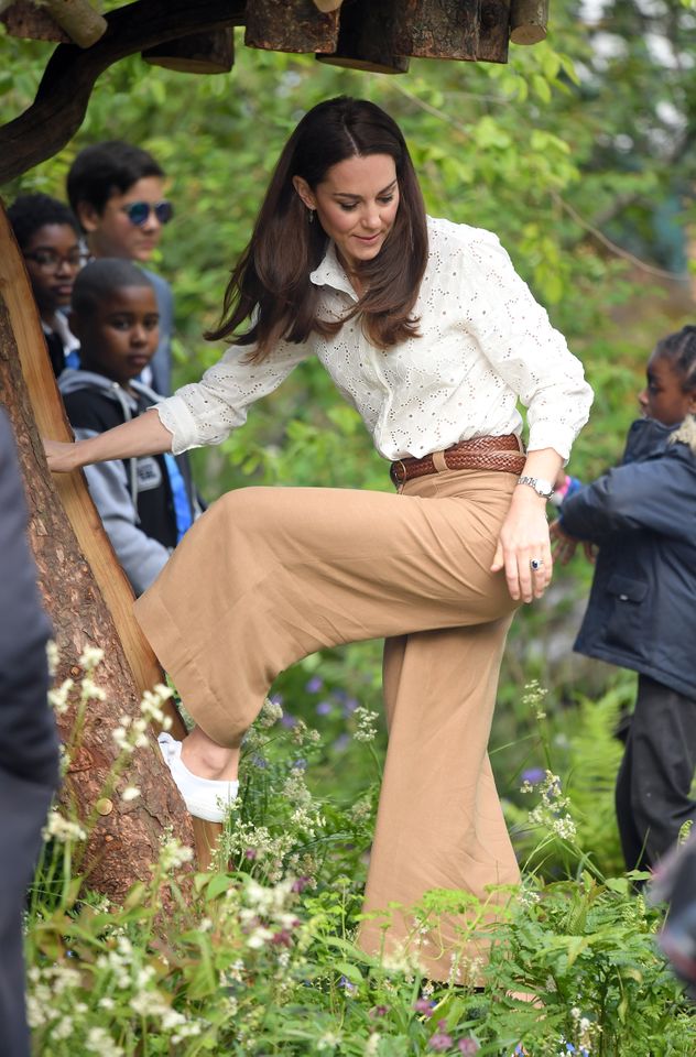 Catherine, Duchess of Cambridge attends her Back to Nature Garden at the RHS Chelsea Flower Show 2019