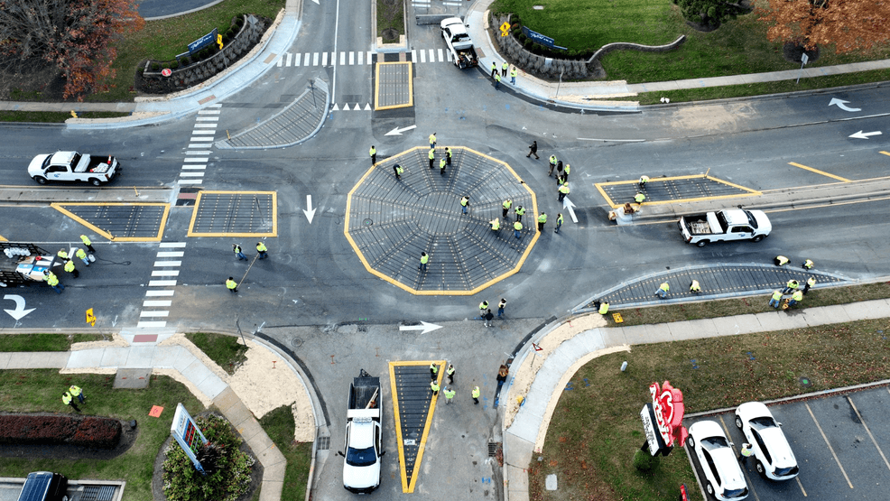 New roundabout installed ahead of schedule in Harford County, all area ...