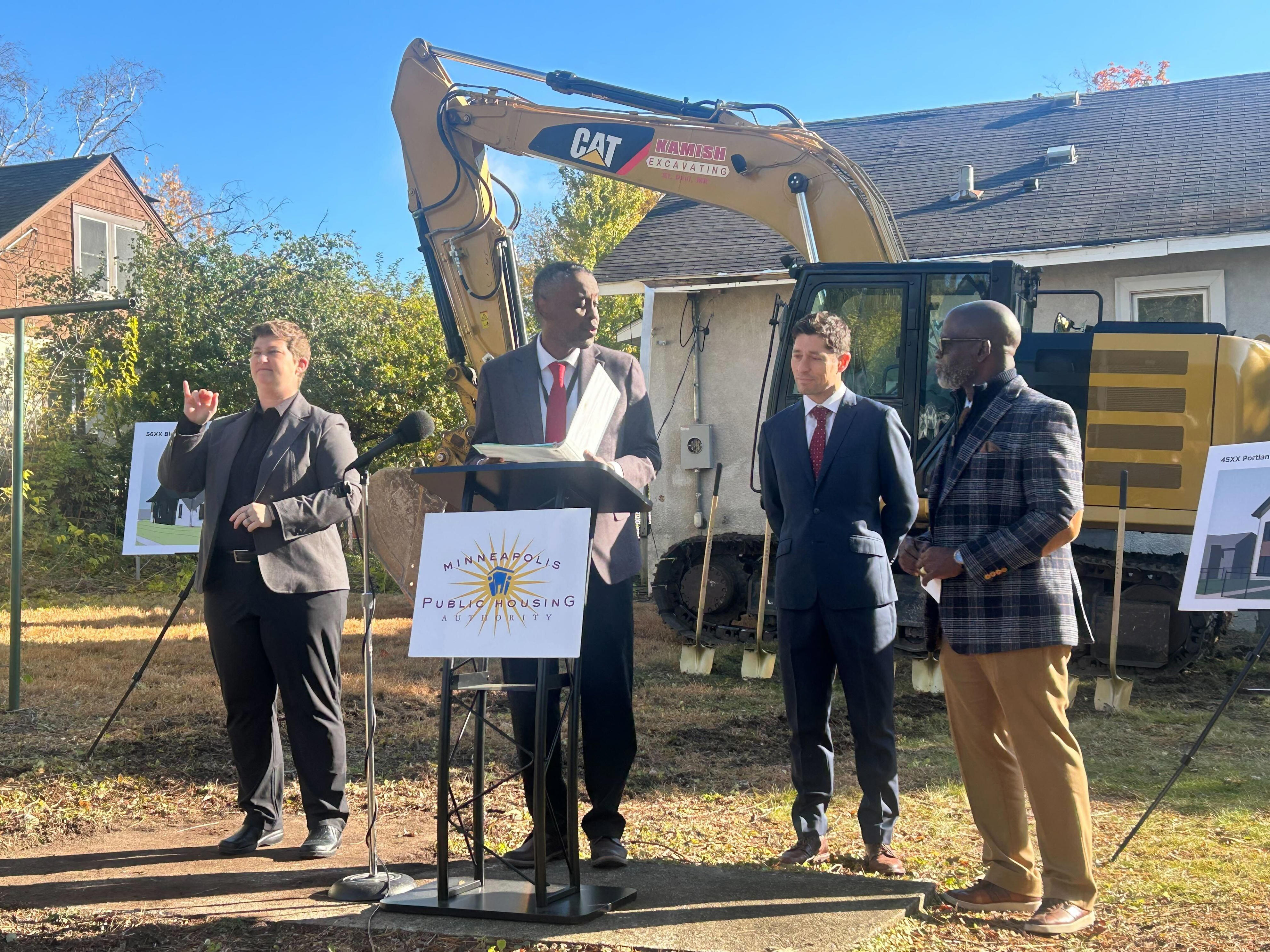 Minneapolis Public Housing Authority broke ground on a new triplex and ...