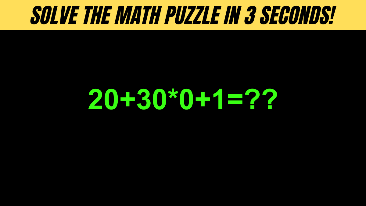 IQ test: Only 3% with 140+ IQ can solve this math puzzle in 3 seconds!