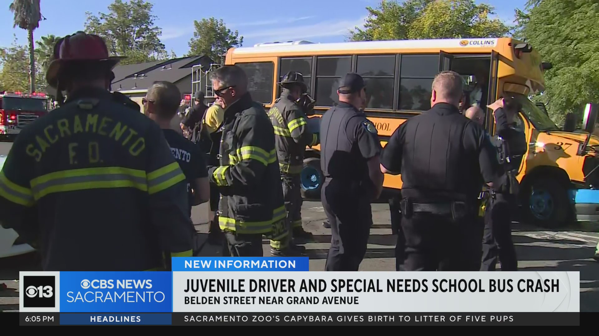 Truck that hit Sacramento special needs school bus was driven by minor
