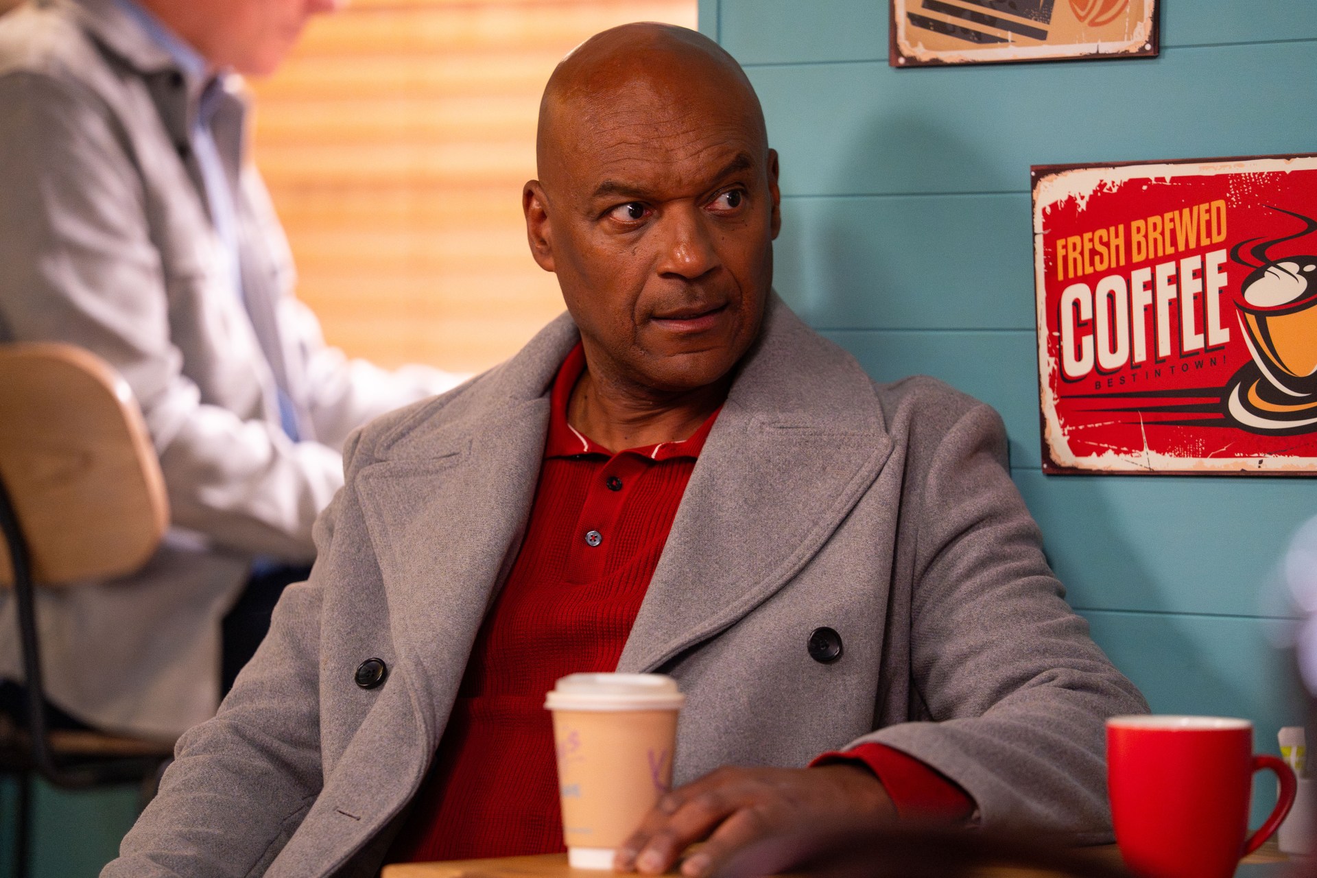 George learns some key information (Picture: BBC)