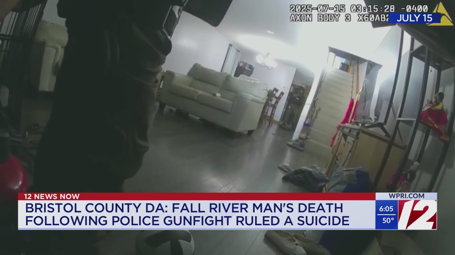 Man in Fall River police standoff died of self-inflicted gunshot wound
