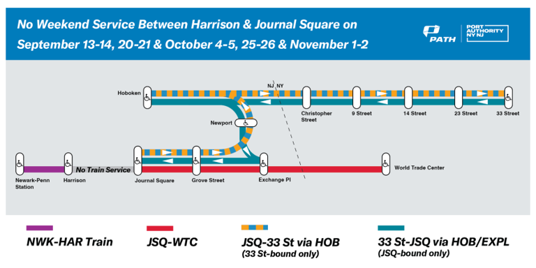 PATH train services suspended this weekend: Things to know