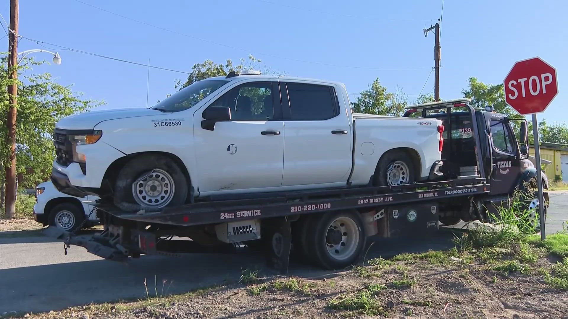 14-year-old behind wheel of stolen truck that crashed into another car