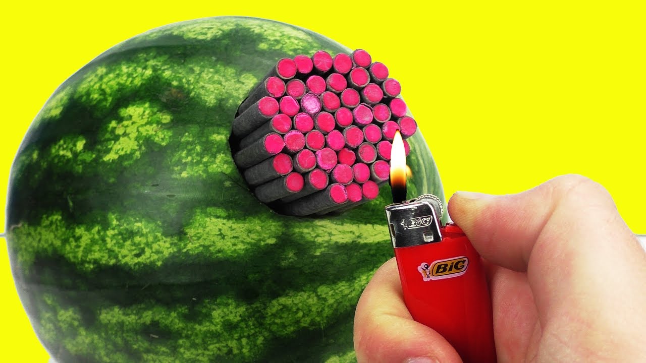 Watermelon vs firecrackers