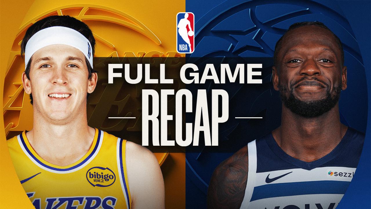 Game Recap: Lakers 116, Timberwolves 115