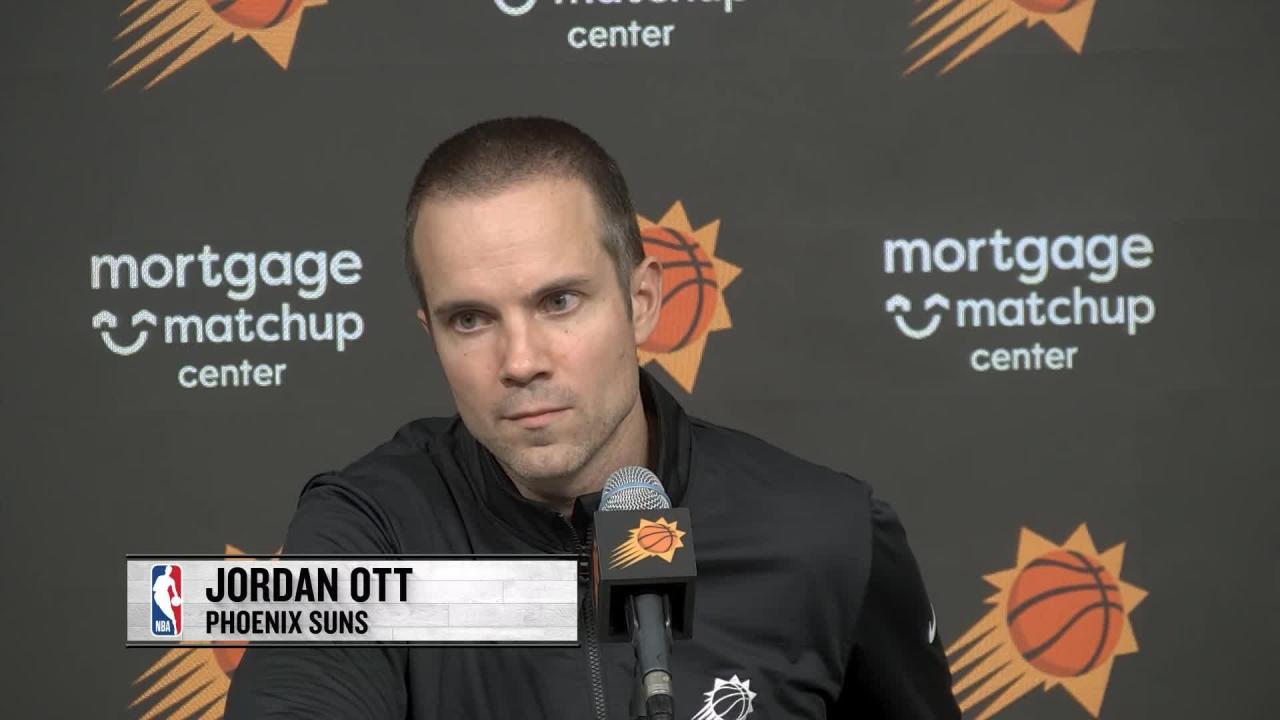 MEM 114, PHX 113: Suns coach Jordan Ott Postgame Media Availability