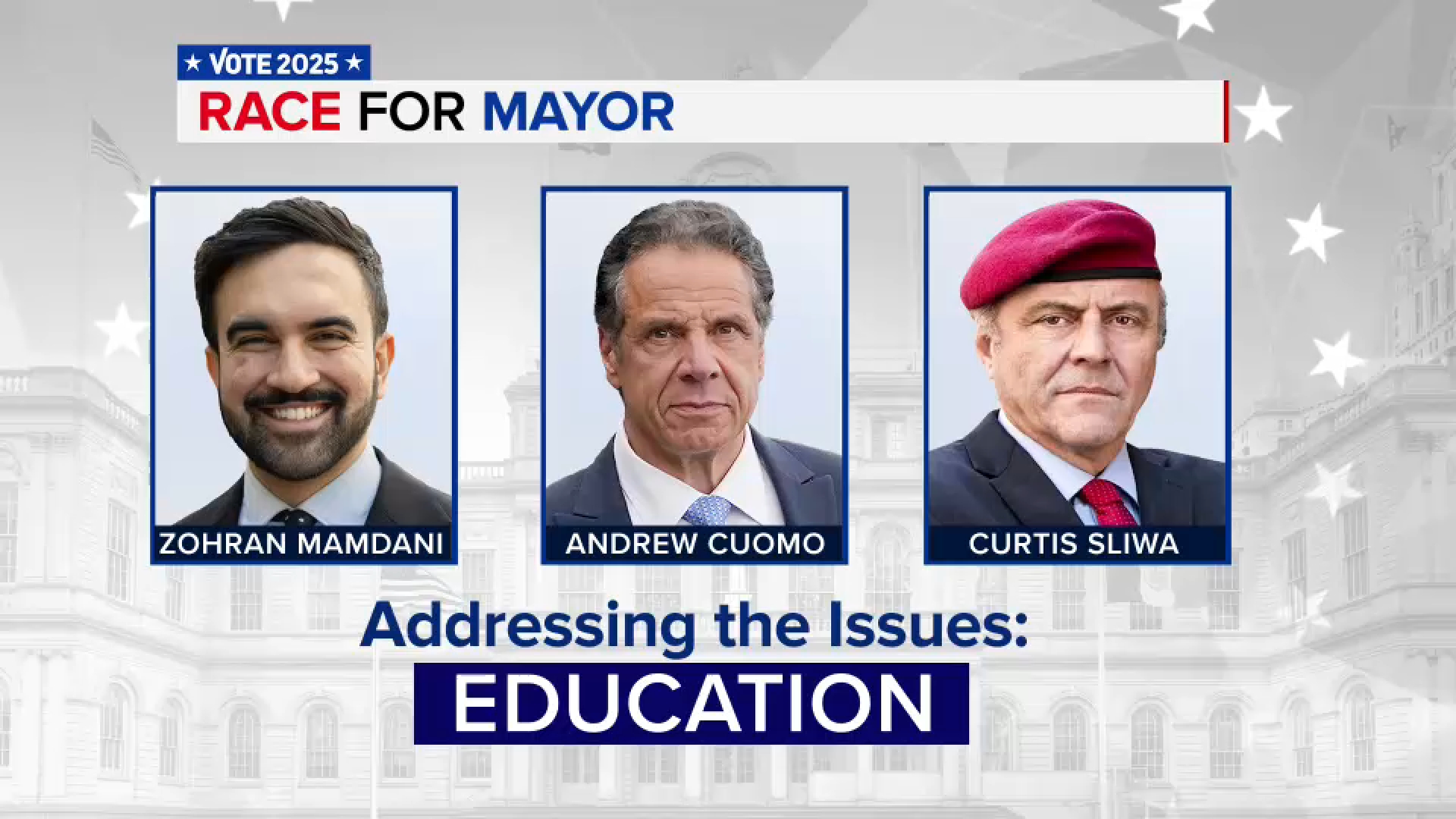 New York City mayoral candidates address the issue of education
