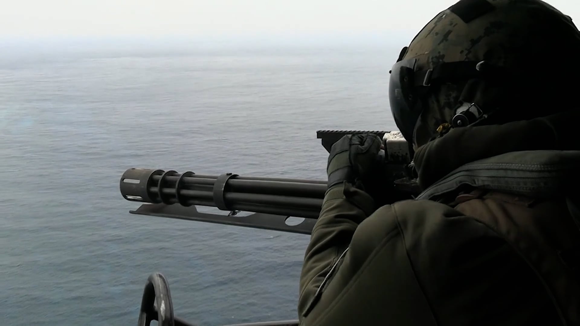Attack Helicopters In Action Over Okinawa
