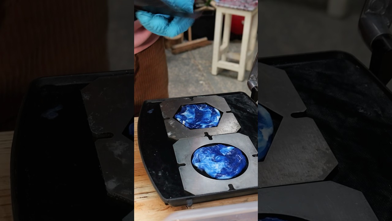 I turned plastic waste into coasters!