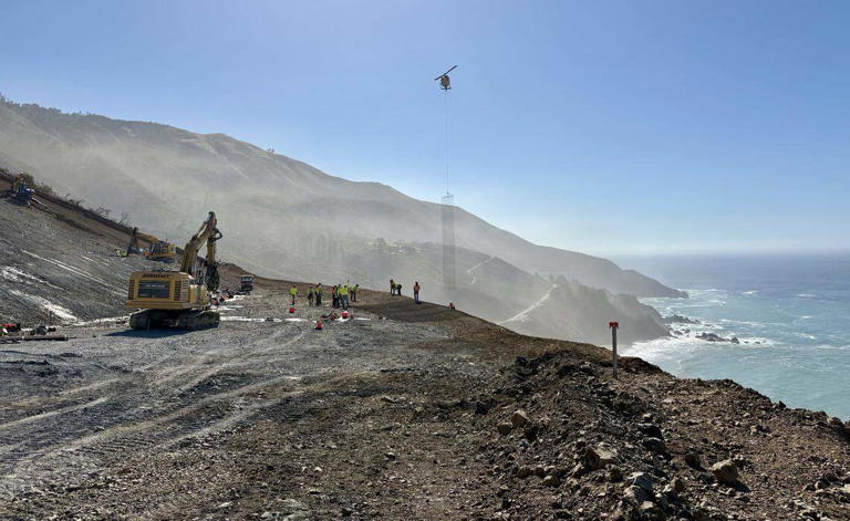 Hwy. 1 slide update: Caltrans installs cable nets to prevent falling rocks
