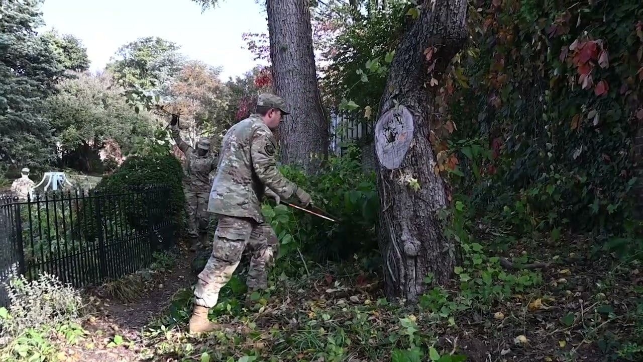 Soldiers Join National Park Service to Restore Historic Stone House