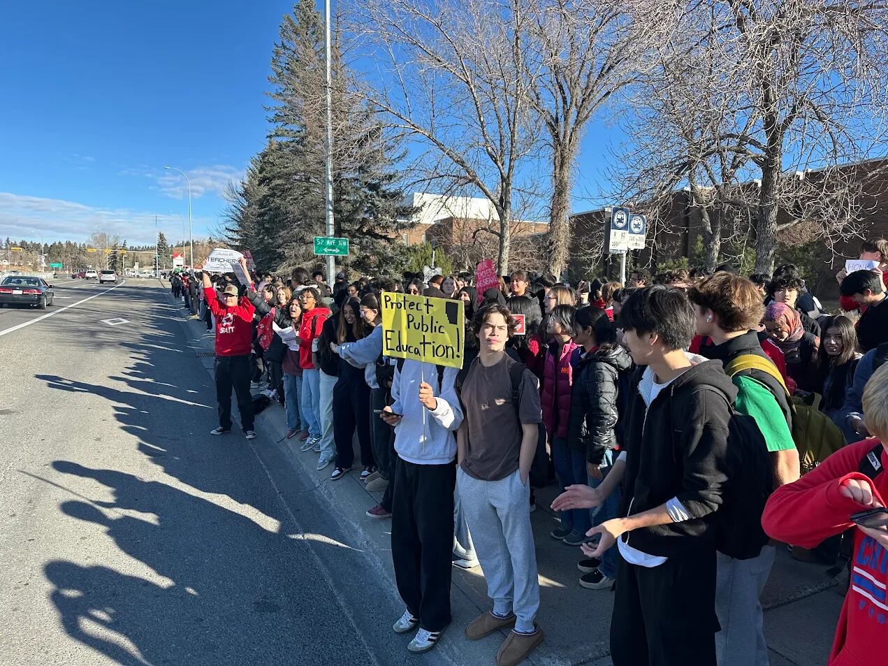 Calgary students join Alberta-wide walkout for climate action