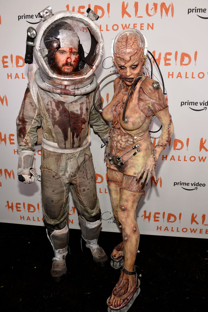 Tom Kaulitz and Heidi Klum attend Heidi Klum's 20th Annual Halloween Party presented by Amazon Prime Video and SVEDKA Vodka at Cathédrale New York on October 31, 2019 in New York City. Noam Galai/Getty Images for Heidi Klum