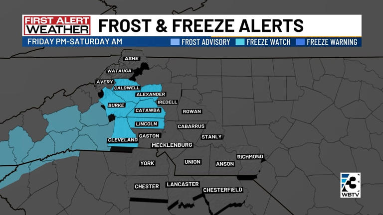 Freeze watch issued for several counties in Western North Carolina: See ...
