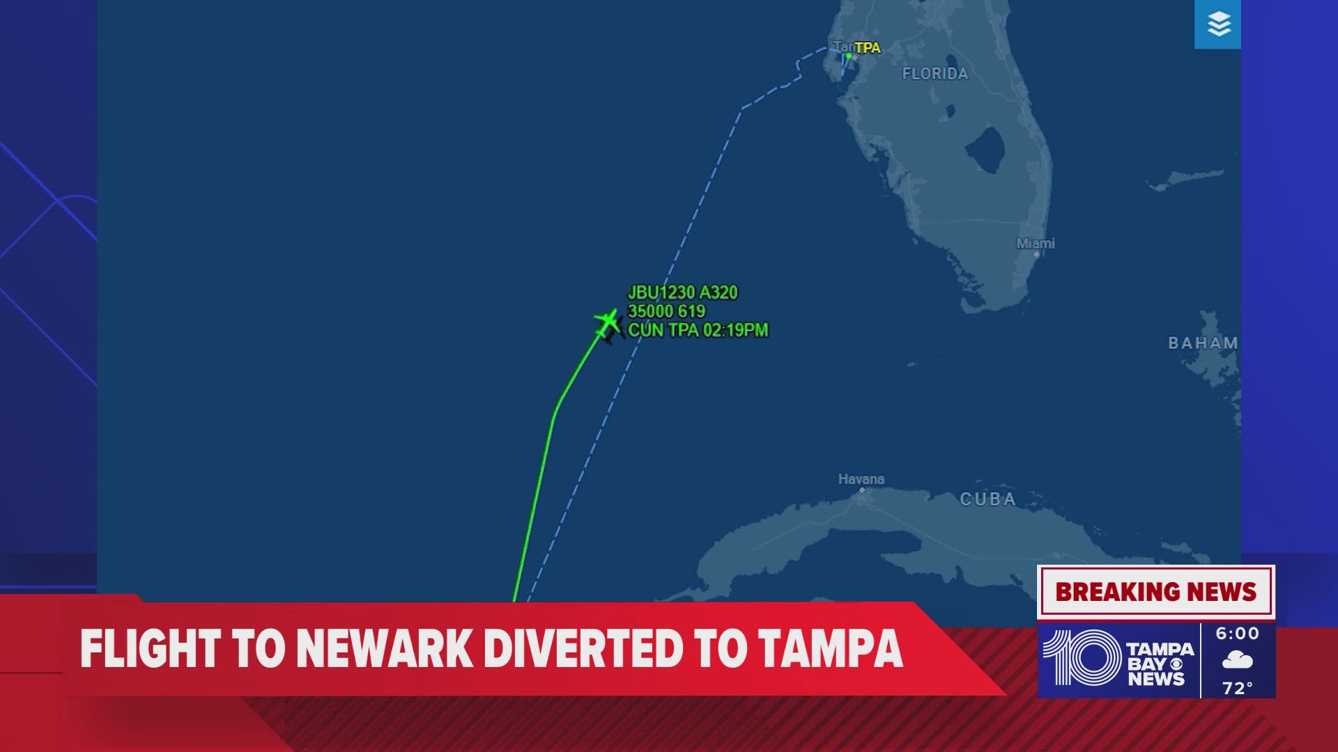 JetBlue flight makes emergency landing in Tampa after flight control ...