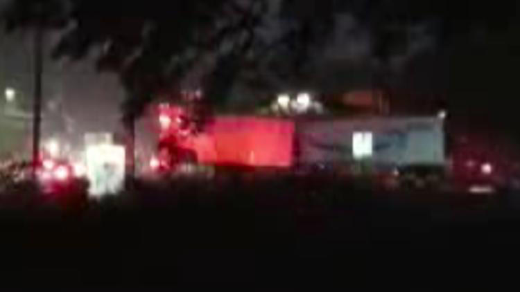 Dramatic video shows train crashing through truck stuck on tracks in ...