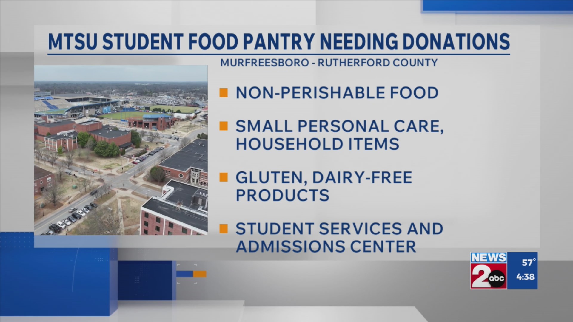 MTSU student food pantry needs donations