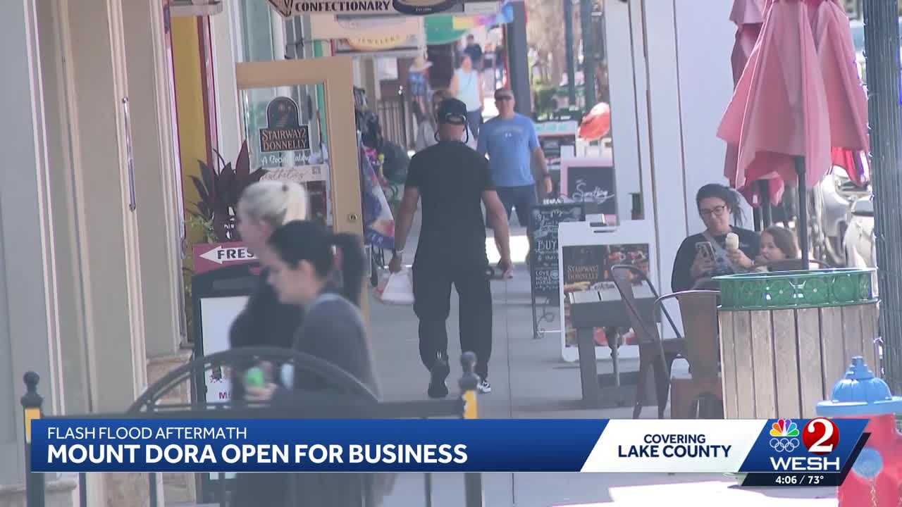 Despite recent flooding, downtown Mount Dora is open for business