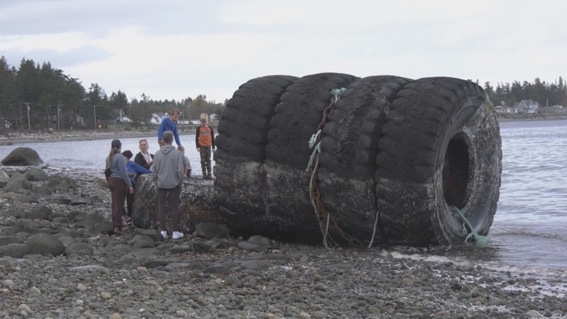 Big tires wash up on Campbell River beach