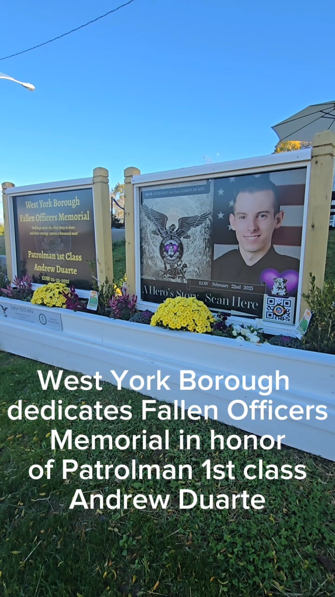 Fallen Officers Memorial dedicated in honor of Andrew Duarte