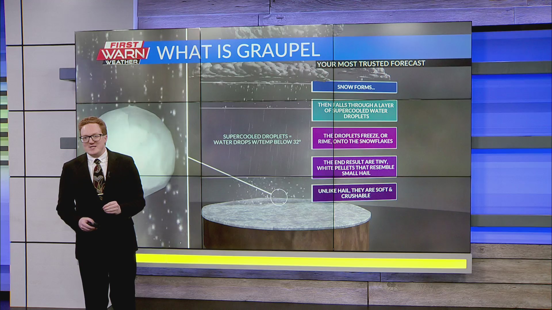 What is graupel and how does it form?