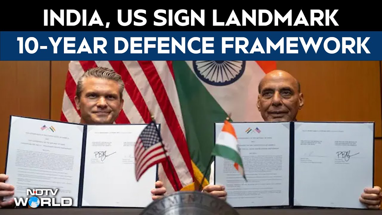India US Ties | India, US Sign Landmark 10-Year Defence Framework In ...