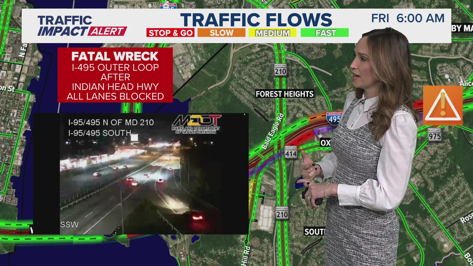 Fatal crash on I95 and Indian Head highway