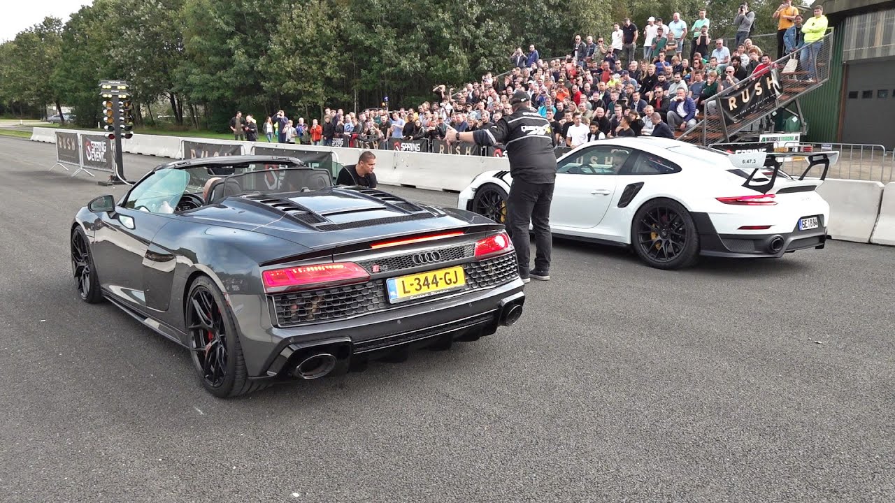 Porsche GT2 RS contre Audi R8 – Puissance et sensations