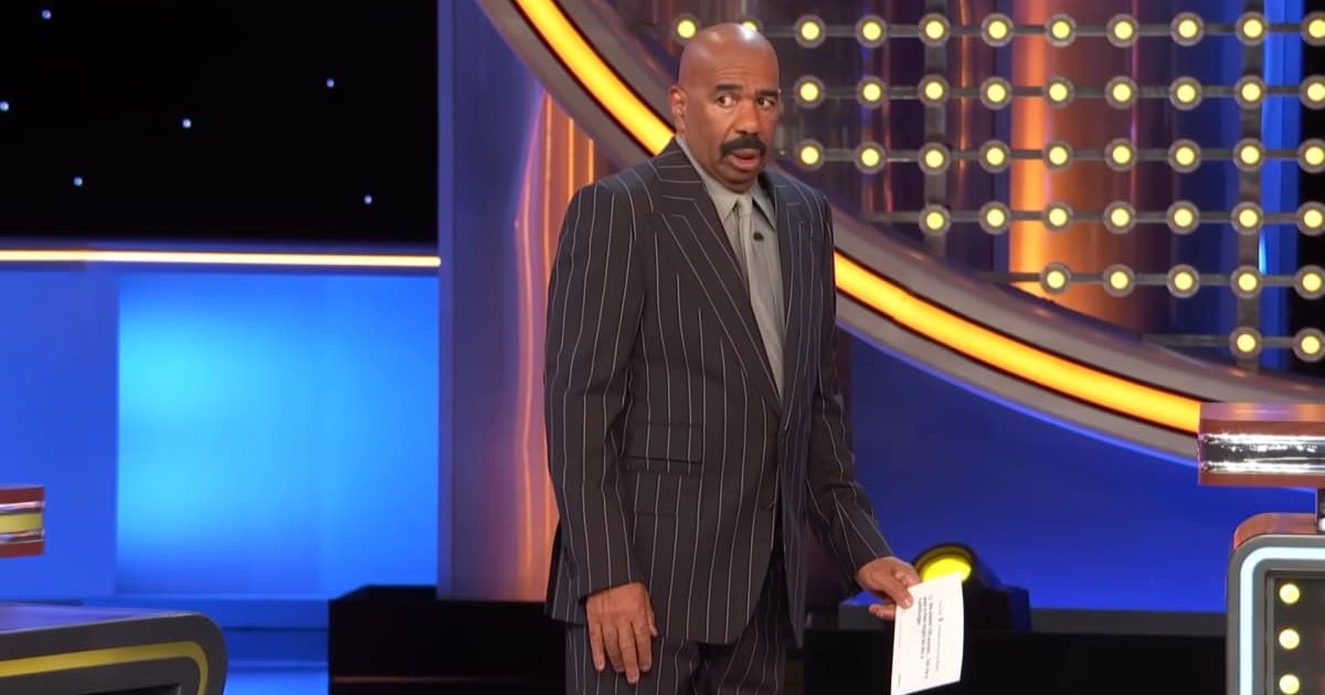 'Family Feud' host Steve Harvey was taken aback by a bizarre question ...