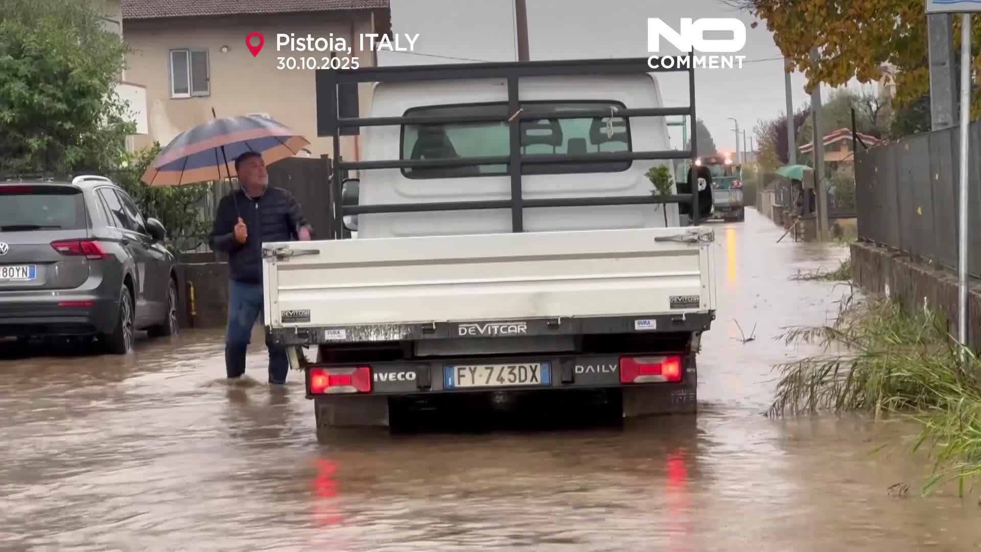 Heavy rains cause flooding in various parts of Tuscany