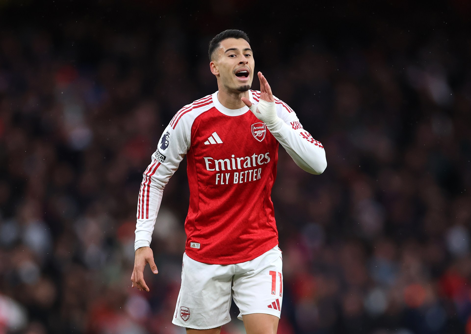 Gabriel Martinelli missed Arsenal’s last game with an unspecified injury (Photo: Getty)