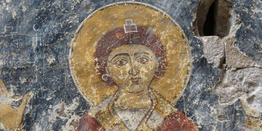 Ο Άγιος Γεώργιος στην εκκλησία που είναι αφιερωμένη σε εκείνον, στο χωριό Γκιουζελόζ (πηγή: Anadolu)