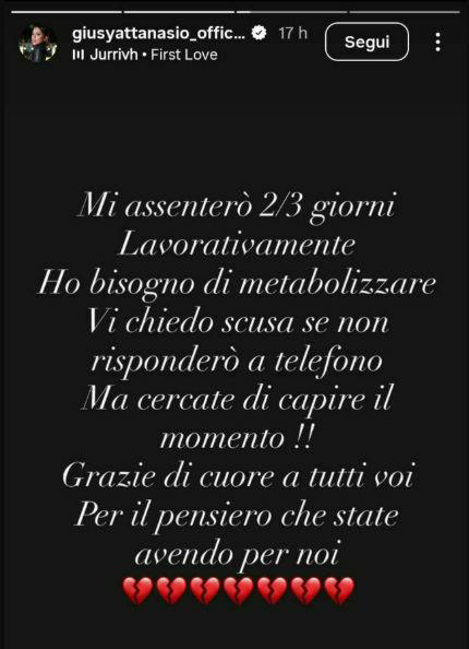 Tragedia per la cantante Giusy Attanasio, perde il figlio in grembo ...