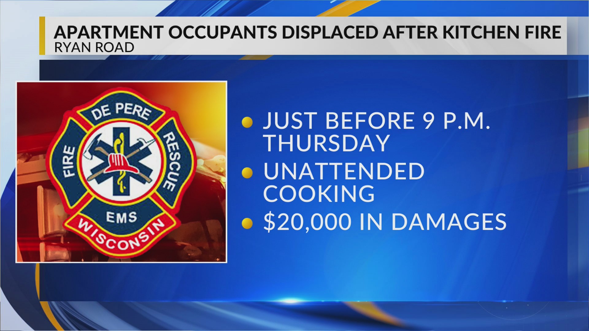 'Unattended cooking' causes fire at De Pere apartment building, $20k in ...