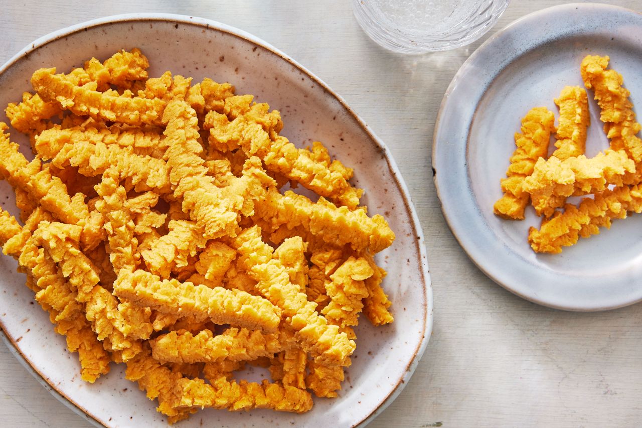 Southern Living Cheese Straws on a platter to serve